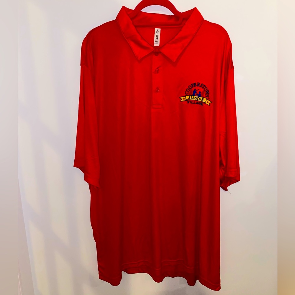 COOPERSTOWN ALLSTAR VILLAGE RED POLO, sz 5X